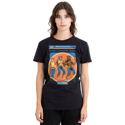 Black - Back - Steven Rhodes Womens-Ladies Your Changing Body T-Shirt