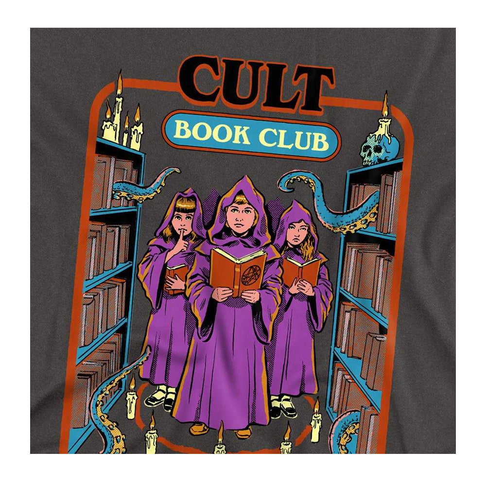 Black - Side - Steven Rhodes Unisex Adult Cult Book Club Long-Sleeved T-Shirt