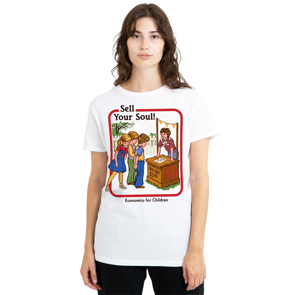 White - Back - Steven Rhodes Womens-Ladies Sell Your Soul T-Shirt