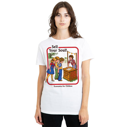 White - Back - Steven Rhodes Womens-Ladies Sell Your Soul T-Shirt