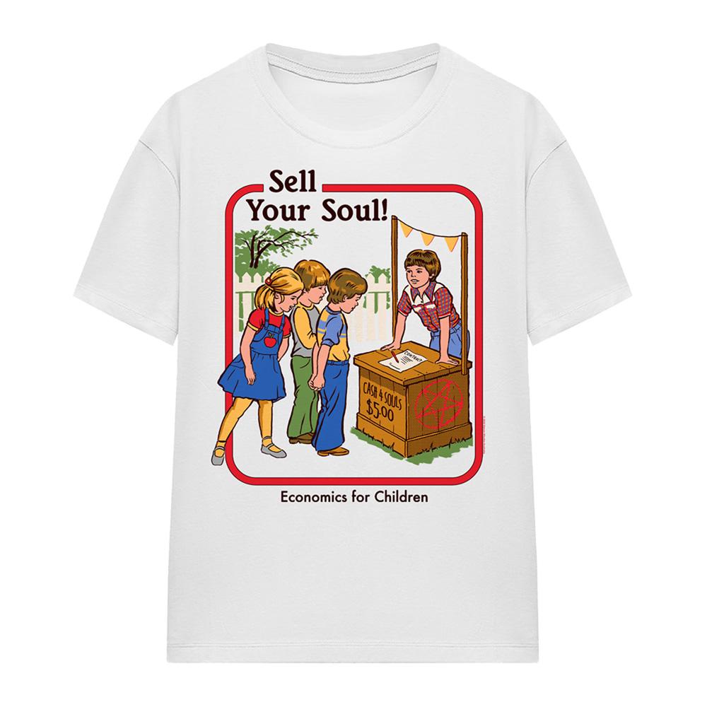 White - Front - Steven Rhodes Womens-Ladies Sell Your Soul T-Shirt