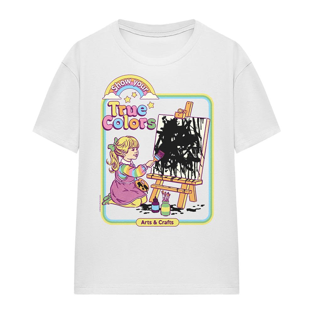 White - Front - Steven Rhodes Womens-Ladies Show Your True Colors T-Shirt