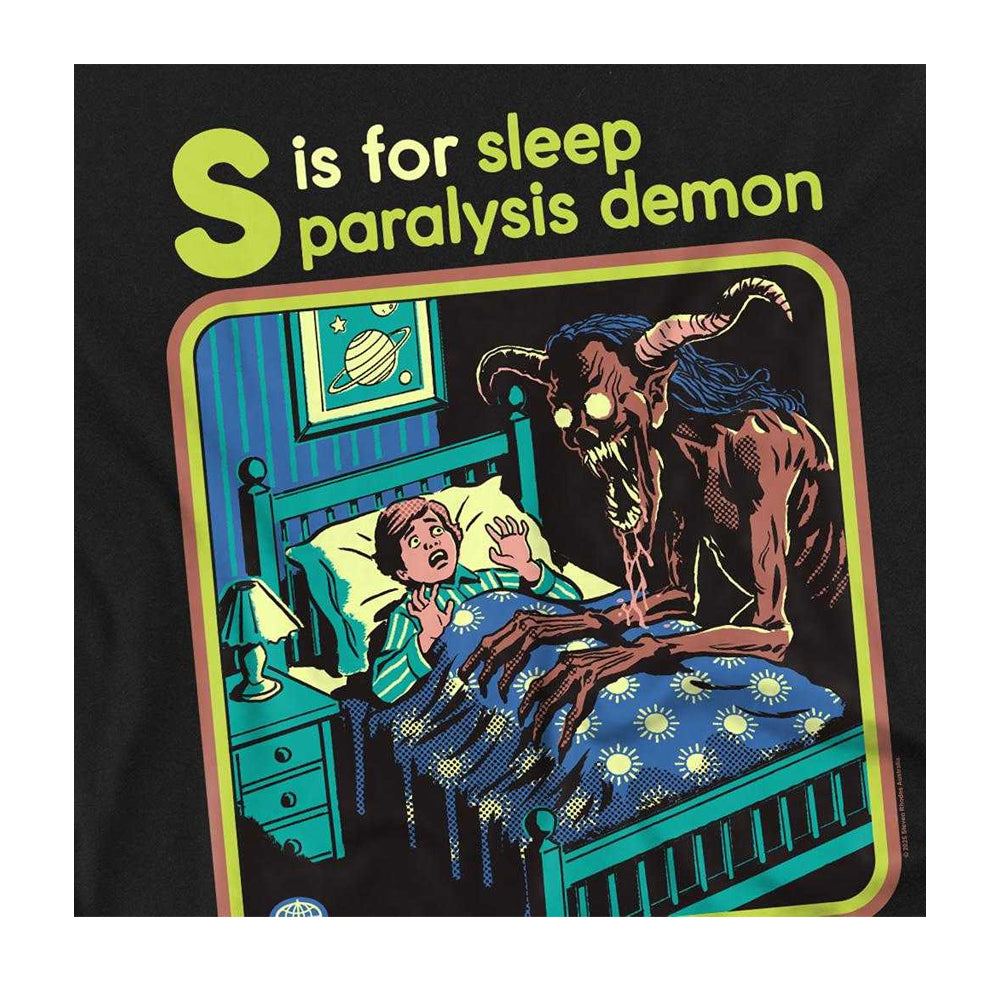 Black - Side - Steven Rhodes Unisex Adult Sleep Paralysis Demon Long-Sleeved T-Shirt