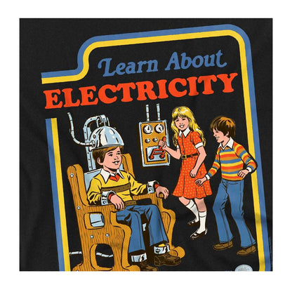 Black - Side - Steven Rhodes Unisex Adult Learn About Electricity Long-Sleeved T-Shirt