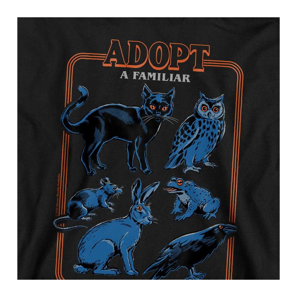 Black - Side - Steven Rhodes Childrens-Kids Adopt A Familiar Hoodie