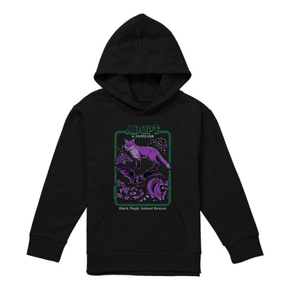 Black - Front - Steven Rhodes Childrens-Kids Adopt A Familiar Part 2 Hoodie