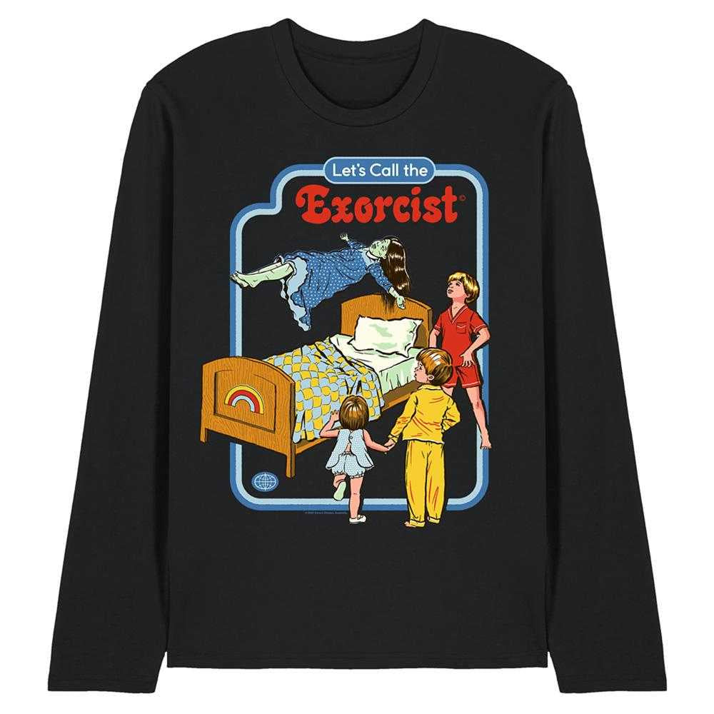 Black - Front - Steven Rhodes Unisex Adult Lets Call The Exorcist Long-Sleeved T-Shirt