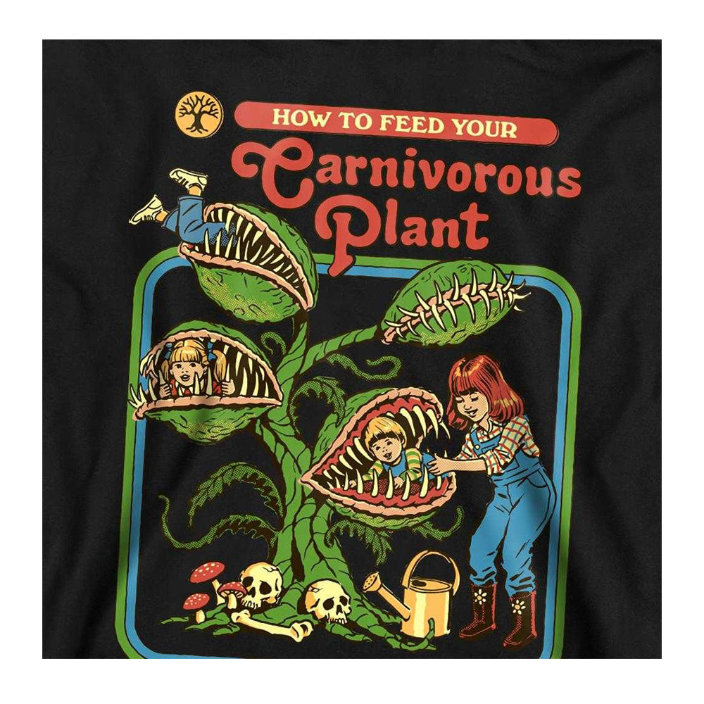 Black - Side - Steven Rhodes Childrens-Kids Carnivorous Plant Hoodie