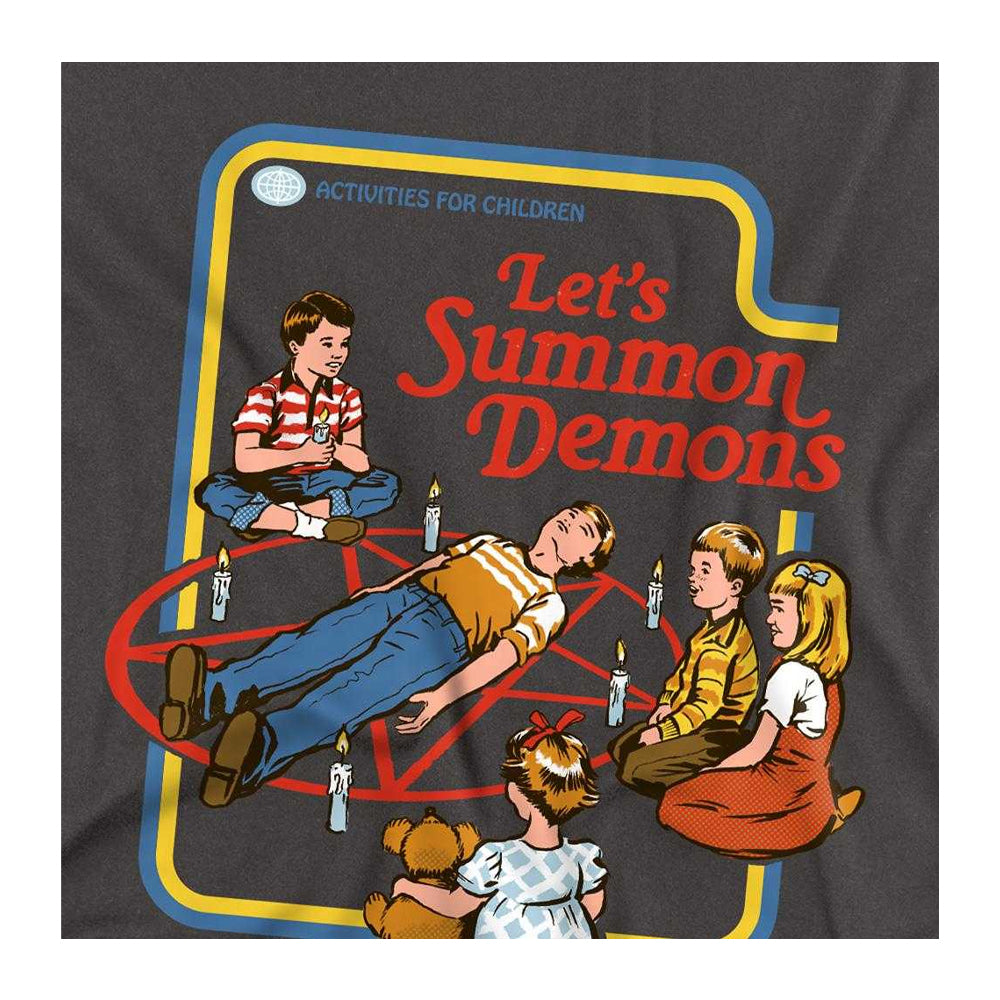 Black - Side - Steven Rhodes Unisex Adult Lets Summon Demons Long-Sleeved T-Shirt