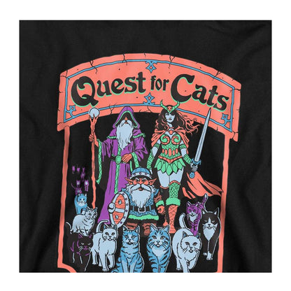 Black - Side - Steven Rhodes Childrens-Kids Quest For Cats Hoodie