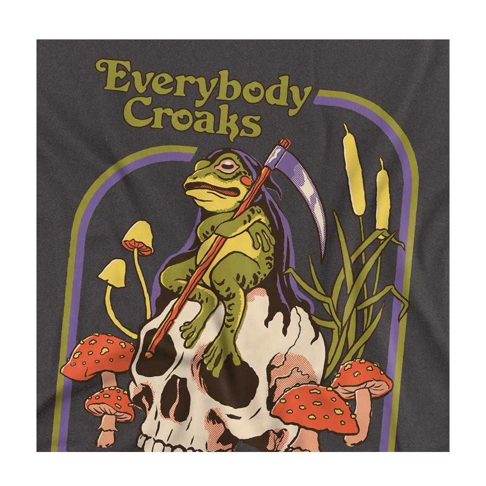 Black - Side - Steven Rhodes Unisex Adult Everybody Croaks Long-Sleeved T-Shirt