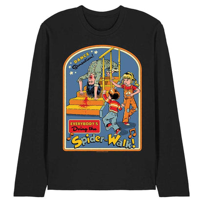 Black - Front - Steven Rhodes Unisex Adult Everyones Doing The Spiderwalk Long-Sleeved T-Shirt