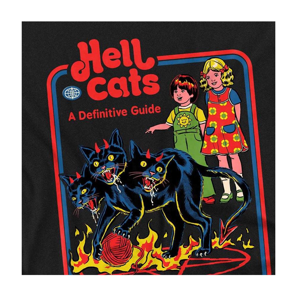 Black - Side - Steven Rhodes Unisex Adult Hell Cats Long-Sleeved T-Shirt