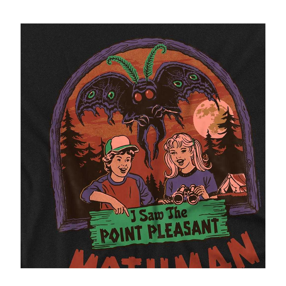 Black - Side - Steven Rhodes Unisex Adult I Saw The Mothman Long-Sleeved T-Shirt