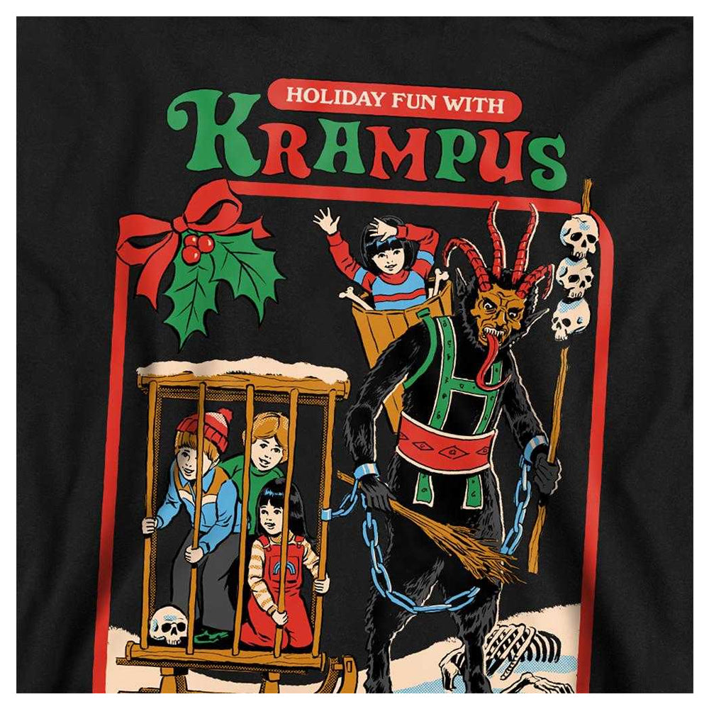 Black - Side - Steven Rhodes Childrens-Kids Fun With Krampus Hoodie