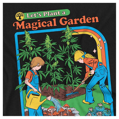 Black - Side - Steven Rhodes Unisex Adult Let´s Plant A Magical Garden Long-Sleeved T-Shirt