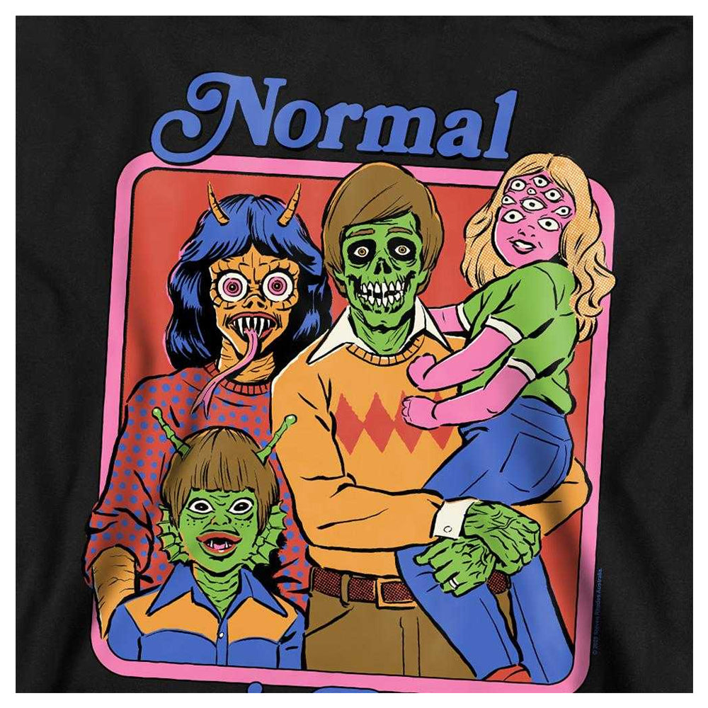 Black - Side - Steven Rhodes Childrens-Kids Normal Is Boring Hoodie