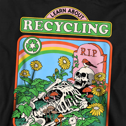 Black - Side - Steven Rhodes Unisex Adult Learn About Recycling Sweatshirt