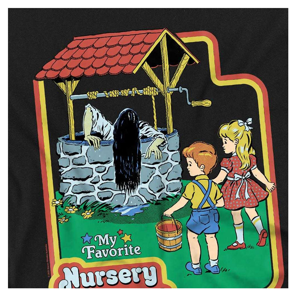 Black - Side - Steven Rhodes Unisex Adult Nursery Rhymes Long-Sleeved T-Shirt
