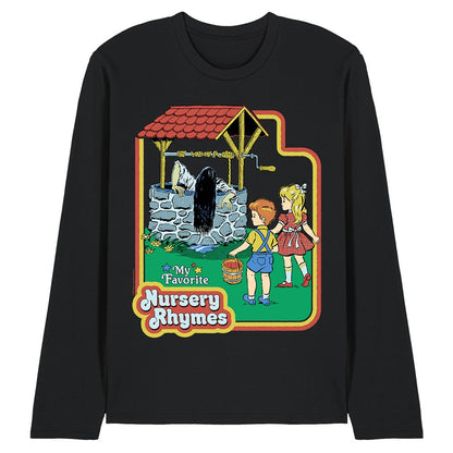 Black - Front - Steven Rhodes Unisex Adult Nursery Rhymes Long-Sleeved T-Shirt
