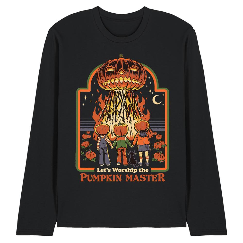 Black - Front - Steven Rhodes Unisex Adult Pumpkin Master Long-Sleeved T-Shirt