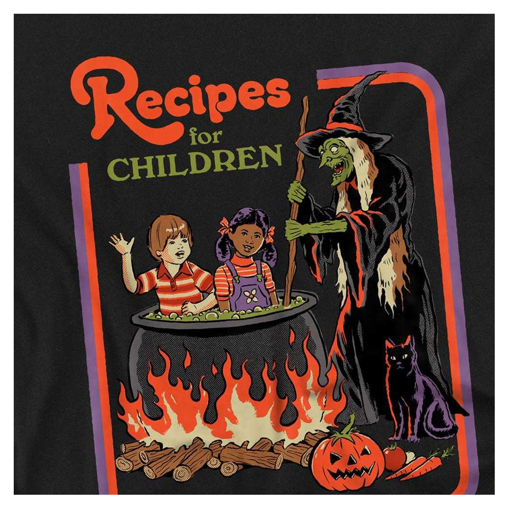 Black - Side - Steven Rhodes Unisex Adult Recipes For Children Long-Sleeved T-Shirt