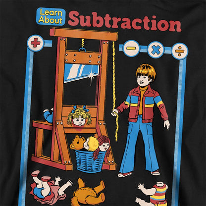 Black - Side - Steven Rhodes Unisex Adult Learn About Subtraction Sweatshirt