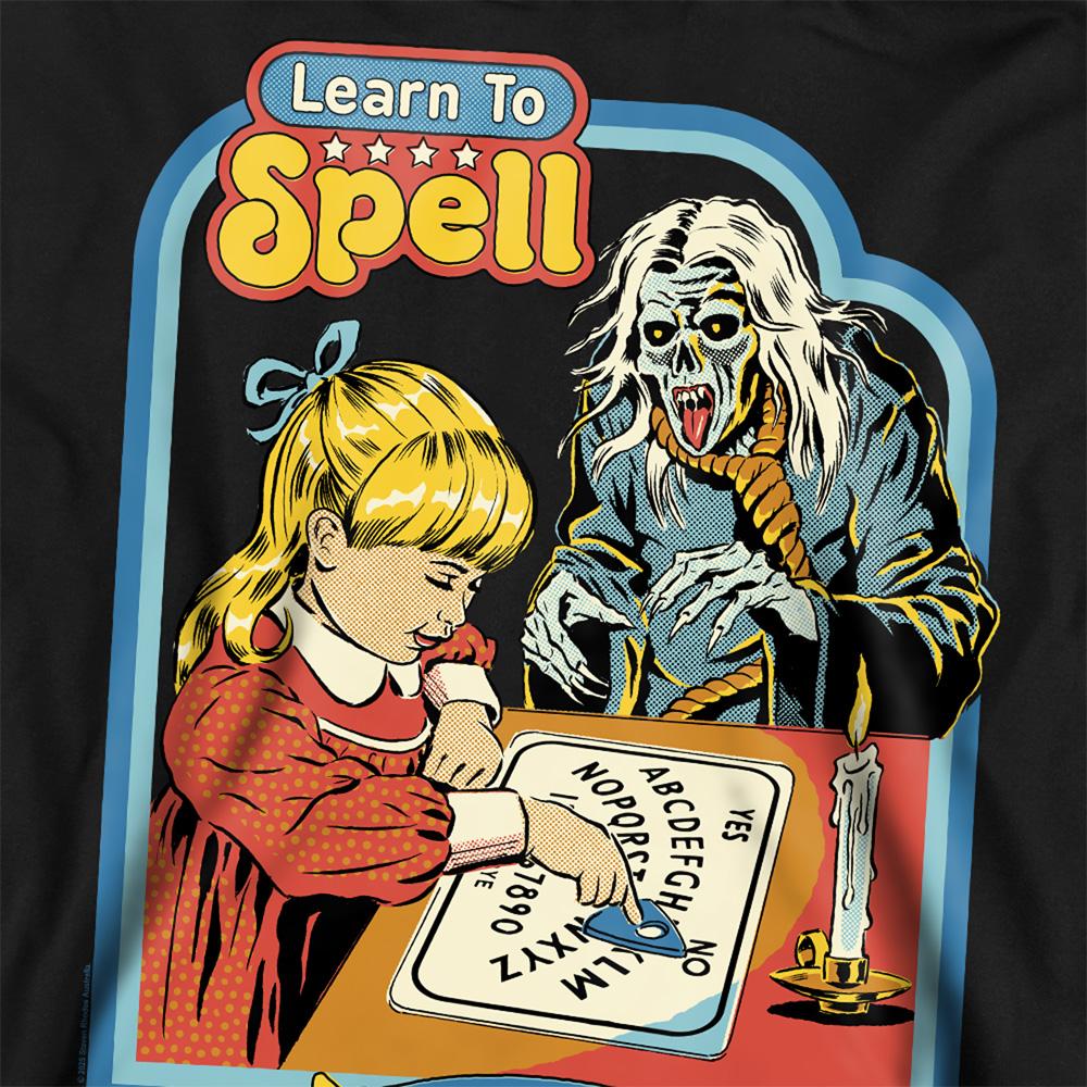 Black - Side - Steven Rhodes Unisex Adult Learn To Spell Sweatshirt