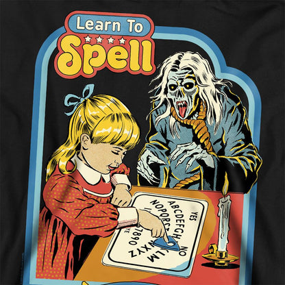 Black - Side - Steven Rhodes Unisex Adult Learn To Spell Sweatshirt
