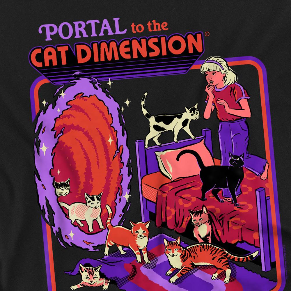Black - Side - Steven Rhodes Unisex Adult Cat Dimension T-Shirt