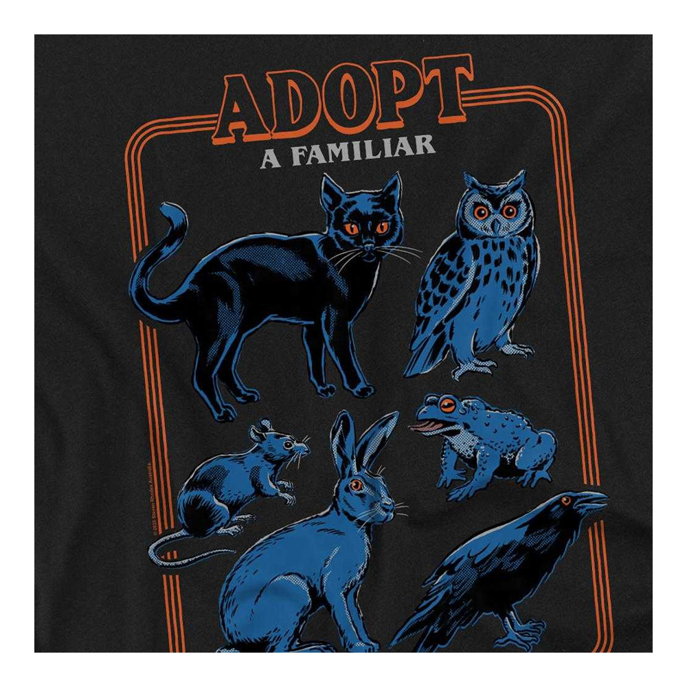 Black - Side - Steven Rhodes Unisex Adult Adopt A Familiar Long-Sleeved T-Shirt