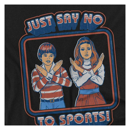 Black - Side - Steven Rhodes Unisex Adult Just Say No To Sports Long-Sleeved T-Shirt