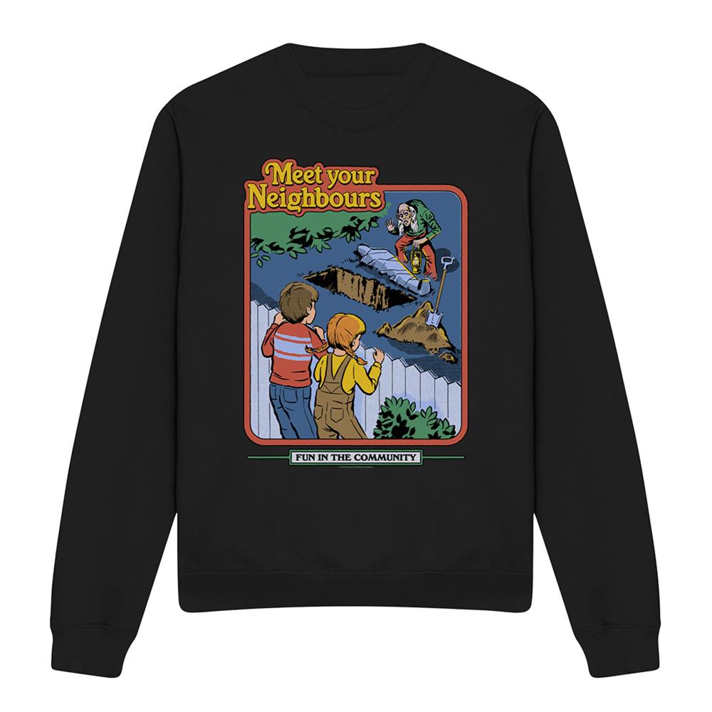 Black - Front - Steven Rhodes Unisex Adult Meet Your Neighbours Sweatshirt