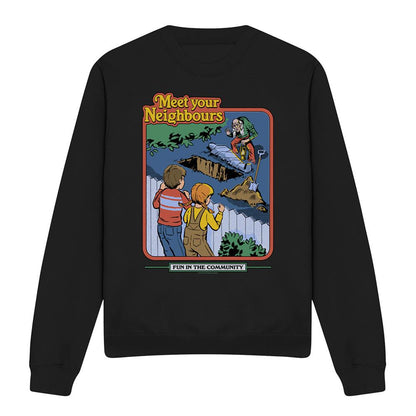 Black - Front - Steven Rhodes Unisex Adult Meet Your Neighbours Sweatshirt