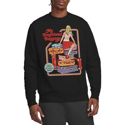 Black - Back - Steven Rhodes Unisex Adult My Emotional Baggage Sweatshirt