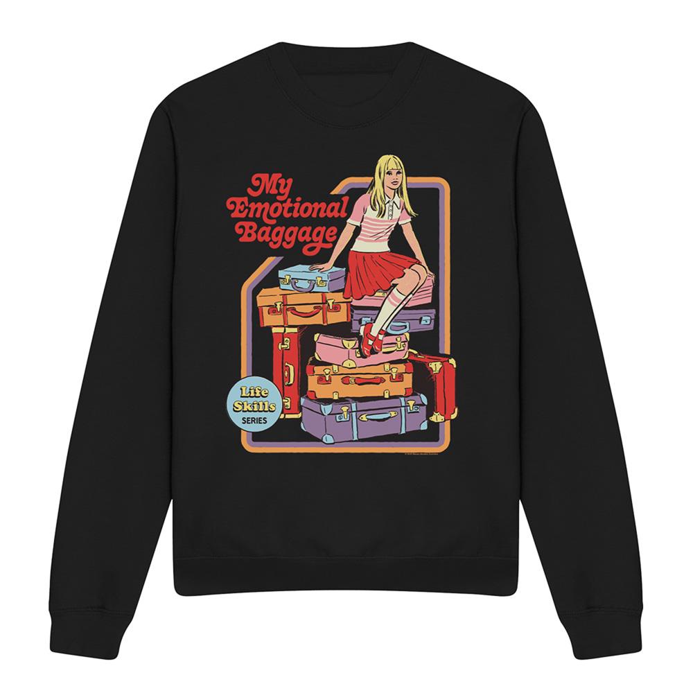 Black - Front - Steven Rhodes Unisex Adult My Emotional Baggage Sweatshirt