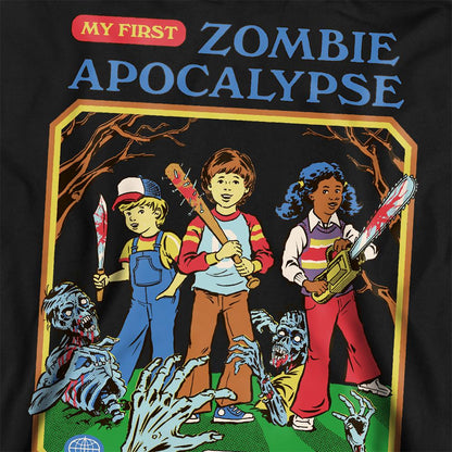 Black - Side - Steven Rhodes Unisex Adult My First Zombie Apocalypse Sweatshirt