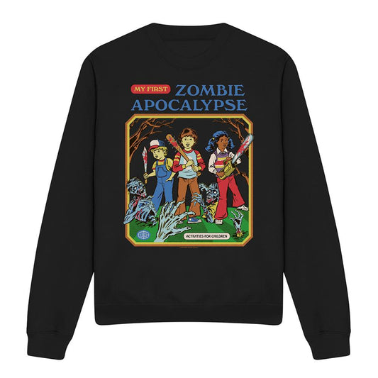 Black - Front - Steven Rhodes Unisex Adult My First Zombie Apocalypse Sweatshirt