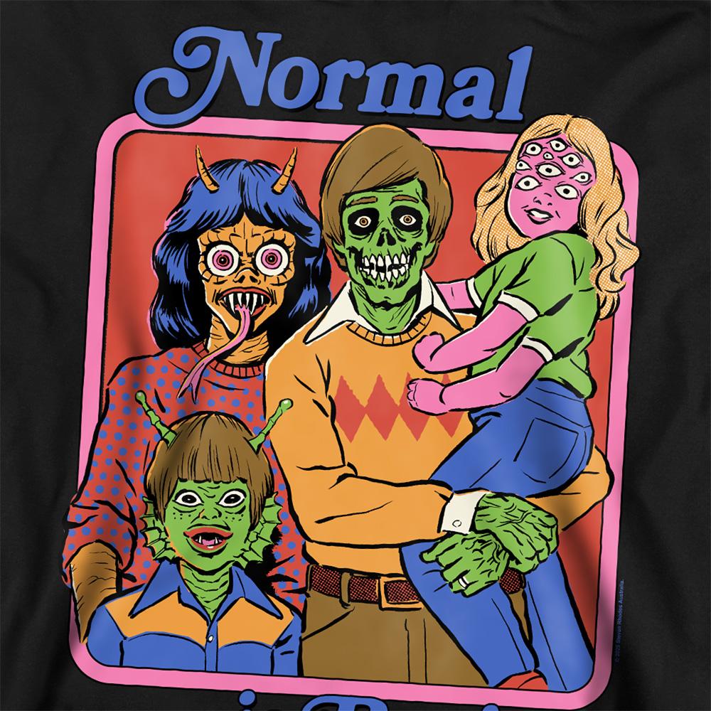 Black - Side - Steven Rhodes Unisex Adult Normal Is Boring Sweatshirt