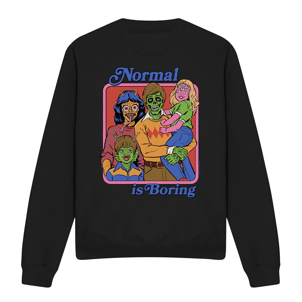 Black - Front - Steven Rhodes Unisex Adult Normal Is Boring Sweatshirt