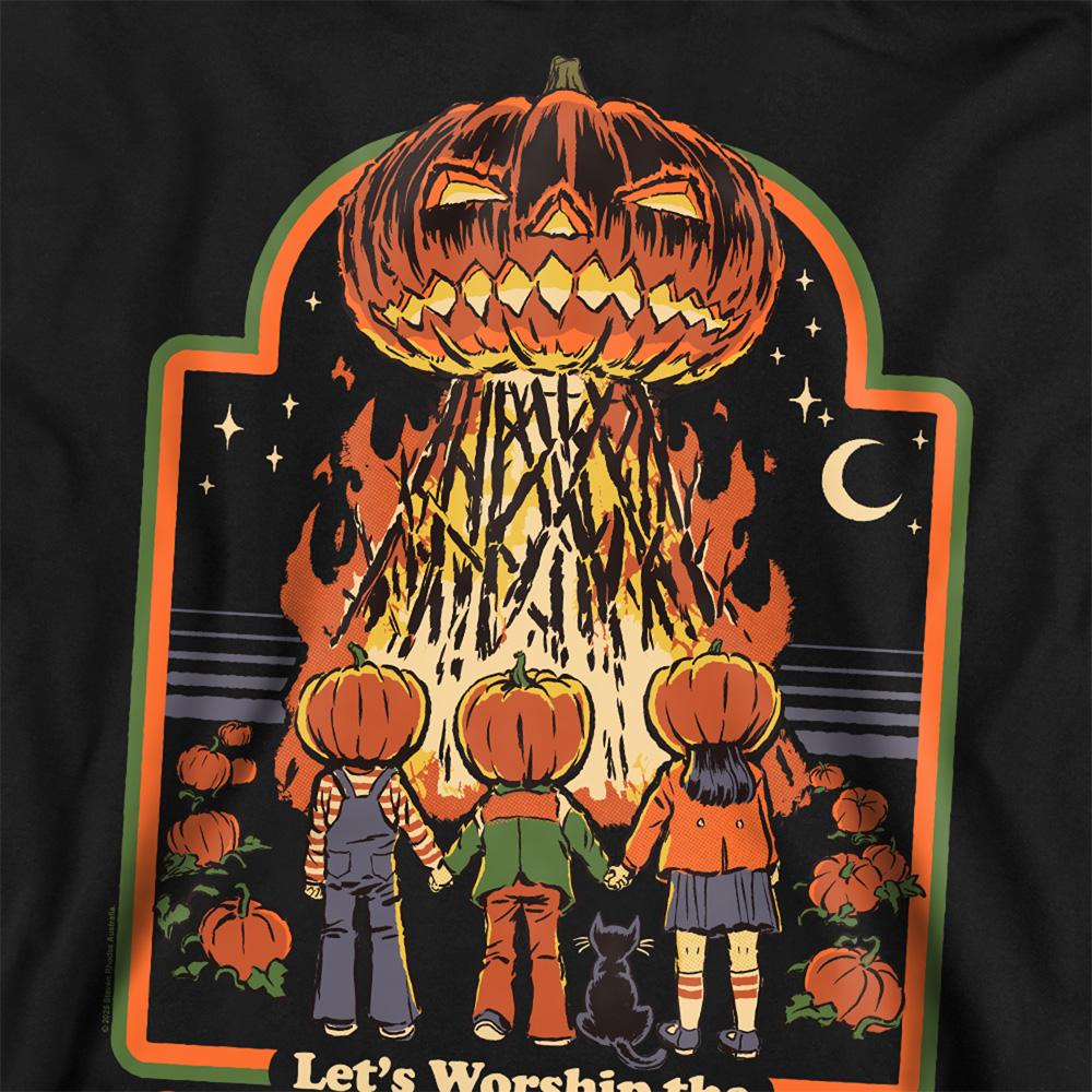Black - Side - Steven Rhodes Unisex Adult Pumpkin Master Sweatshirt