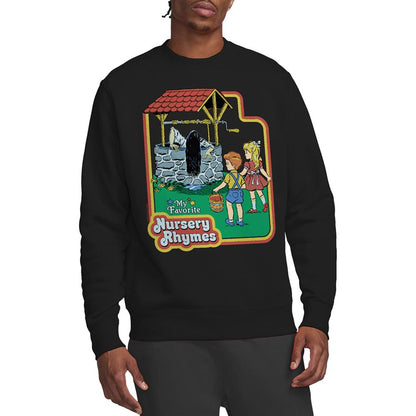Black - Back - Steven Rhodes Unisex Adult Nursery Rhymes Sweatshirt