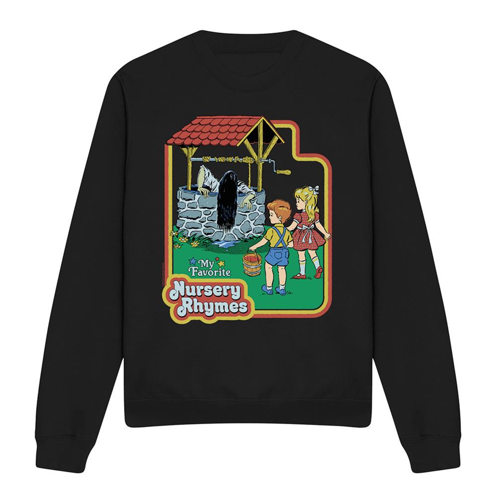 Black - Front - Steven Rhodes Unisex Adult Nursery Rhymes Sweatshirt