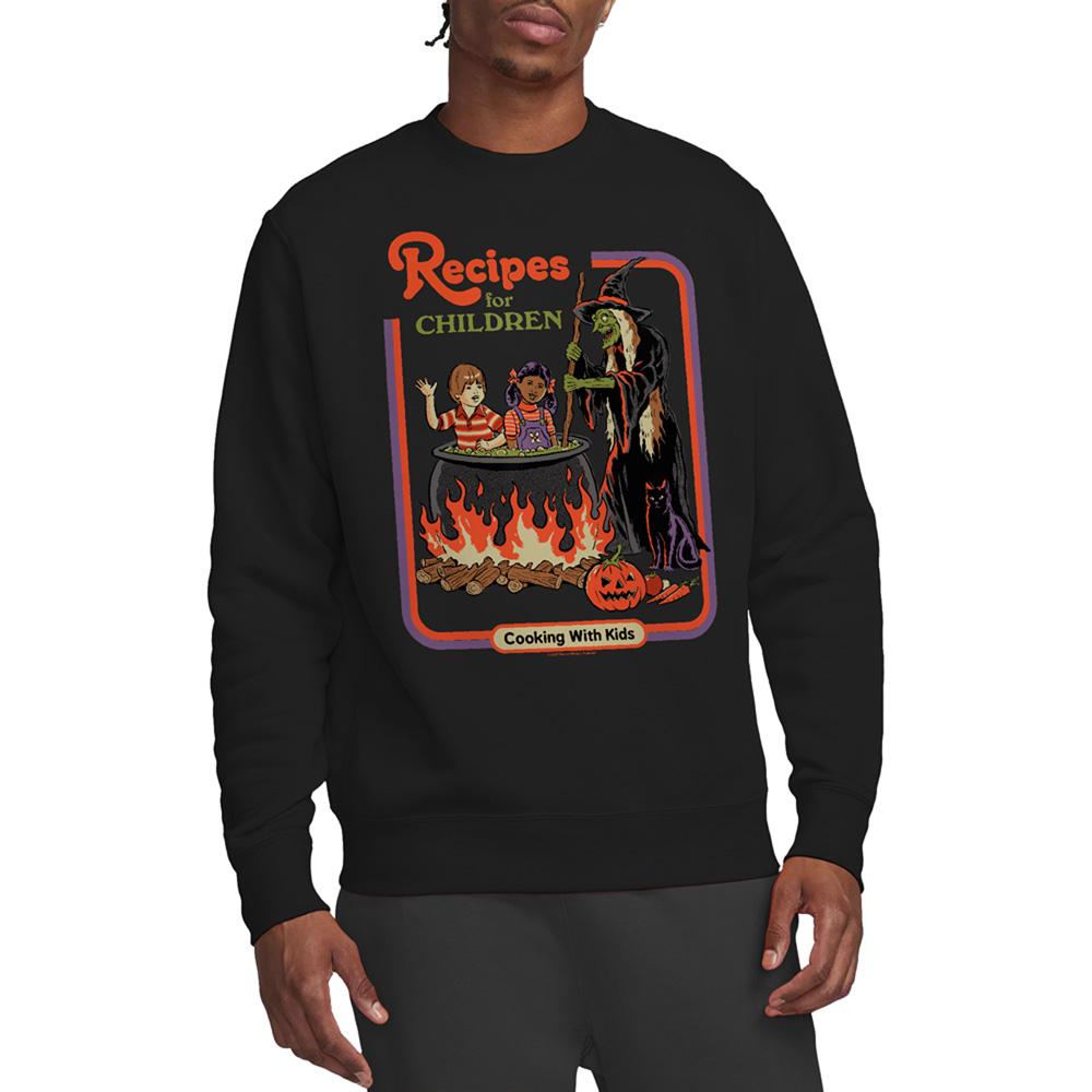 Black - Back - Steven Rhodes Unisex Adult Recipes For Children Sweatshirt