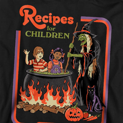 Black - Side - Steven Rhodes Unisex Adult Recipes For Children Sweatshirt