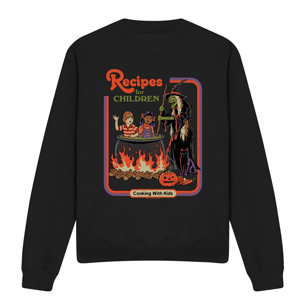 Black - Front - Steven Rhodes Unisex Adult Recipes For Children Sweatshirt