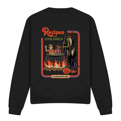 Black - Front - Steven Rhodes Unisex Adult Recipes For Children Sweatshirt
