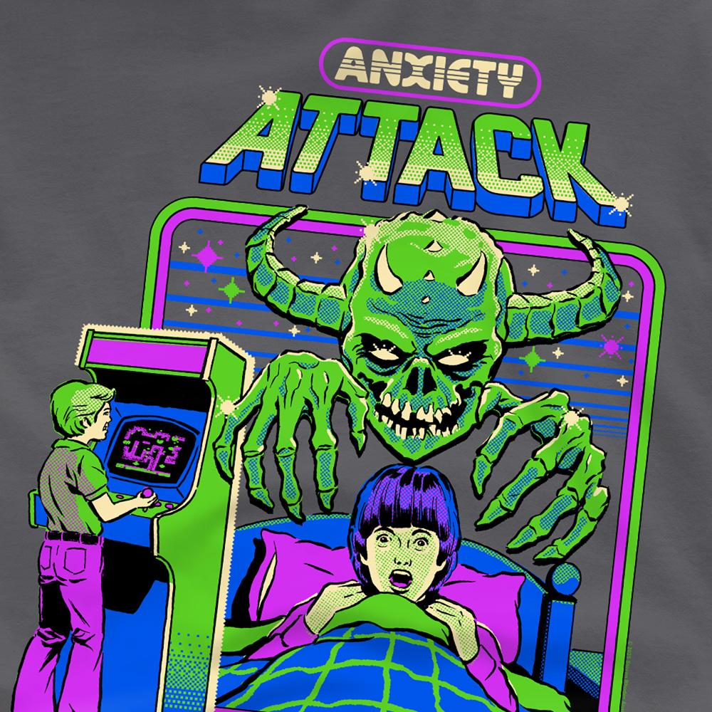 Charcoal - Side - Steven Rhodes Unisex Adult Anxiety Attack T-Shirt