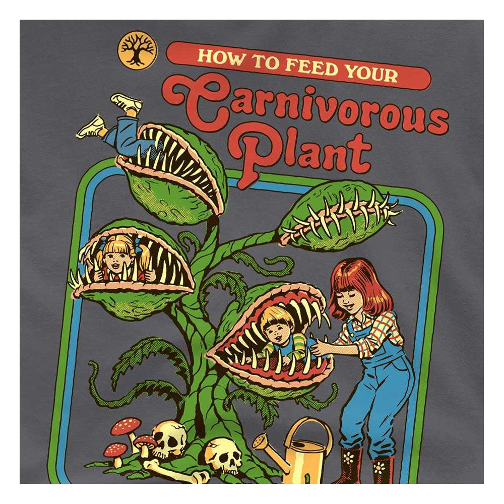 Charcoal - Side - Steven Rhodes Unisex Adult Carnivorous Plant T-Shirt