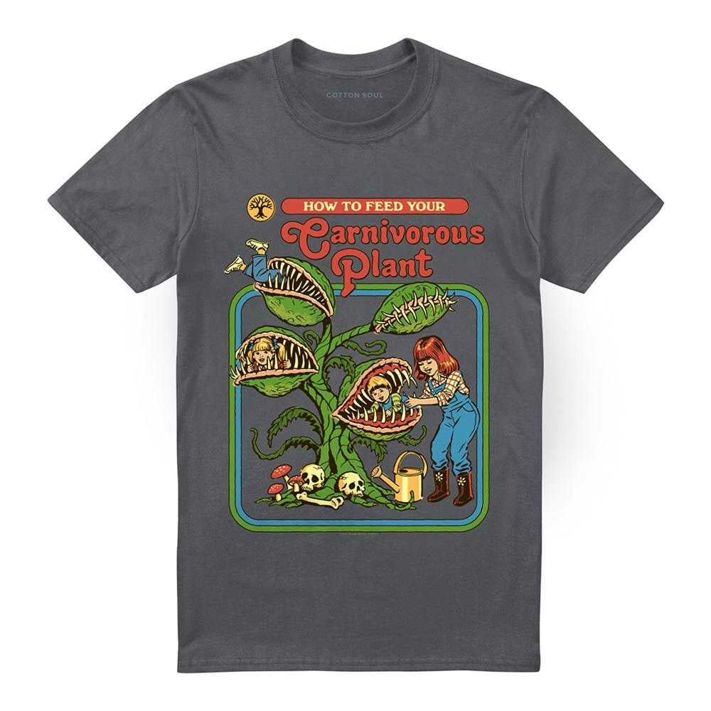 Charcoal - Front - Steven Rhodes Unisex Adult Carnivorous Plant T-Shirt
